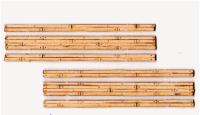 Wood Grade Crossing pkg(2) -- Two Lane 3-9/16" Long