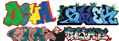 Modern "Tagger" Graffiti Decals -- Set #30 Phame/Deva