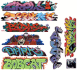 Mega Set Modern "Tagger" Graffiti Decals -- #9 pkg(9)