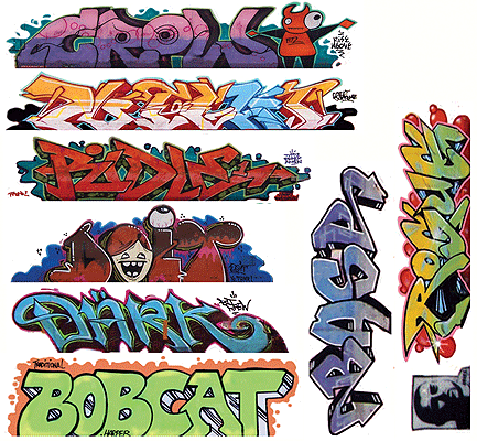 Mega Set Modern "Tagger" Graffiti Decals -- #9 pkg(9)