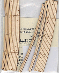 Laser-Cut Curved 2-Lane Wood Grade Crossing pkg(2) -- 15"  38.1cm Radius