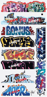 Mega Set Modern Tagger Graffiti Decals -- #13 pkg(10)