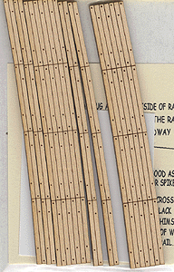 Laser-Cut Curved 2-Lane Wood Grade Crossing pkg(2) -- 36" Radius