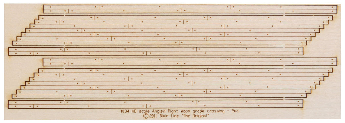 Wood Grade Crossing pkg(2) -- Right Angled-2