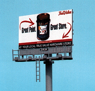 Laser-Cut Wood Billboards (1 Billboard Frame, Lamp Shades & Two Signs) -- Pylon 1960s - Present