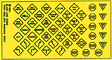 Highway Signs -- Vintage Warning/Stop 1930s-1950s (black, yellow)-1