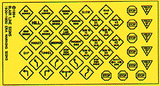 Highway Signs -- Vintage Warning/Stop 1930s-1950s (black, yellow)-1