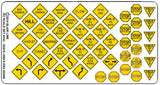 Highway Signs -- Vintage Warning/Stop 1930s-1950s (black, yellow)-2