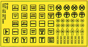 Highway Signs -- Vintage Caution 1930s-1950s (black, yellow)-1