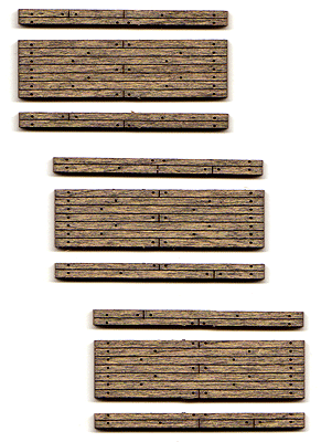 Weathered 1-Lane Wood Grade Crossing -- Kit pkg(3)