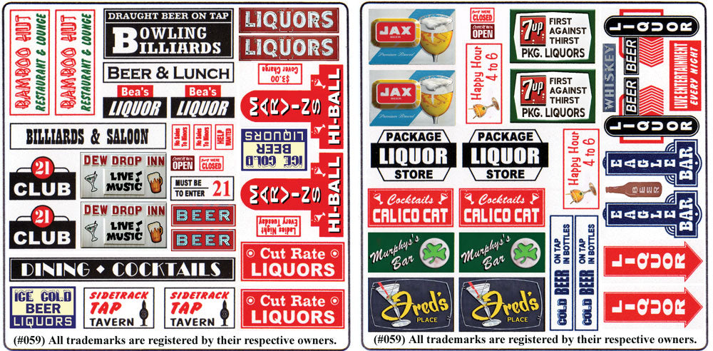 Tavern & Liquor Store Storefront & Advertising Signs-2