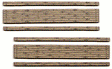 Weathered 2-Lane Wood Grade Crossing -- Kit pkg(2)