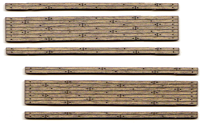 Weathered 2-Lane Wood Grade Crossing -- Kit pkg(2)