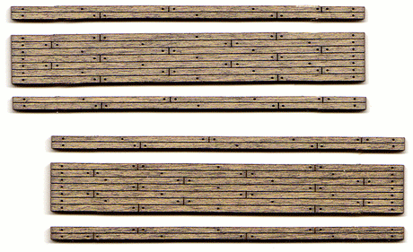 Weathered 2-Lane Wood Grade Crossing -- Kit pkg(2)