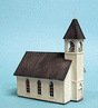 Wood Frame Church -- Kit - 4-7/8 x 3 x 6-1/2"  12.2 x 7.5 x 16.2cm