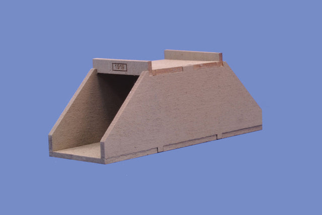 Concrete Box Culvert -- 2-15/16 x 1 x 1"  7.5 x 2.5 x 2.5cm