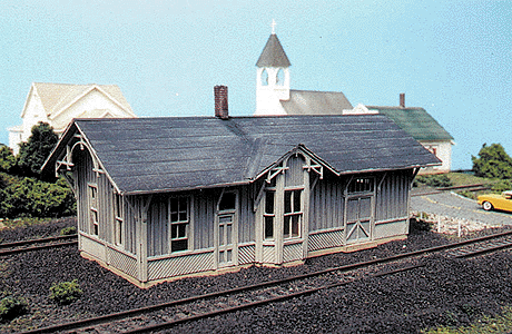 Chesapeake & Ohio Depot - Standard #1 Design (Laser-Cut Wood Kit) -- 2-3/4" x 7"  6.8 x 17.5cm