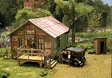 Sam's Roadhouse w/Outhouse -- Kit - Main Building: 2-13/16 x 4-1/2"  7.1 x 11.4cm