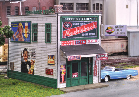 Green Door Lounge -- Laser-Cut Wood Kit - 2 x 5"  5.1 x 12.7cm