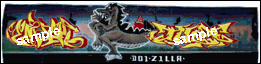 Modern "Tagger" Graffiti Decals -- Set #41 Godzilla