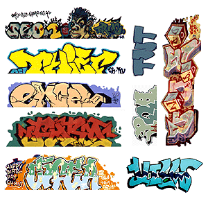 Graffiti Decals Mega Set -- Set #6 pkg(9)
