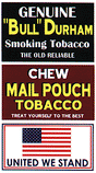 Barn Sign Decals -- Set #6 - Chew Mail Pouch, United We Stand, Bull Durham