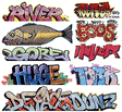 Graffiti Decals Mega Set -- Set #7 pkg(9)