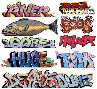 Graffiti Decals Mega Set -- Set #7 pkg(9)