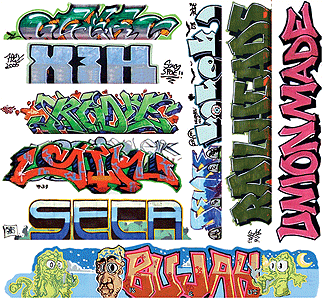 Graffiti Decals Mega Set -- Set #11 pkg(9)