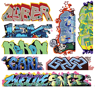Graffiti Decals Mega Set -- Set #12 pkg(8)