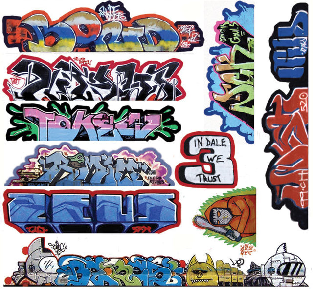Mega Set Modern Tagger Graffiti Decals -- #14 pkg(10)