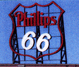 Laser-Cut Wood Billboard Kits - Large for HO, S & O -- Phillips 66 3" Wide x 3-1/2" Tall  7.5 x 8.7cm