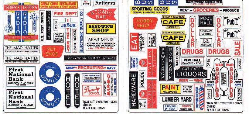 Main St Storefront Signs