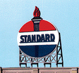 Laser-Cut Wood Billboard Kits - Large for HO, S & O -- Standard Oil 3.10 x 3.75"
