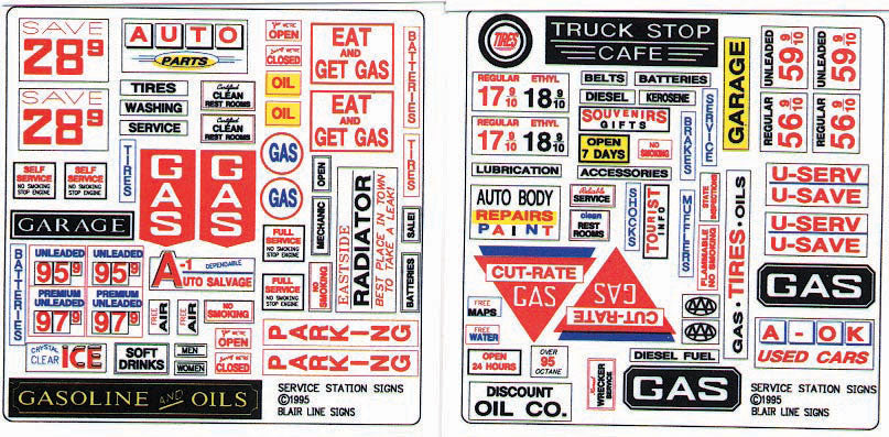 Service Station Signs