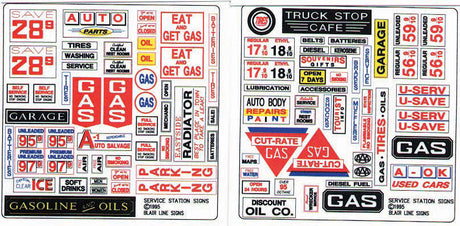 Service Station Signs