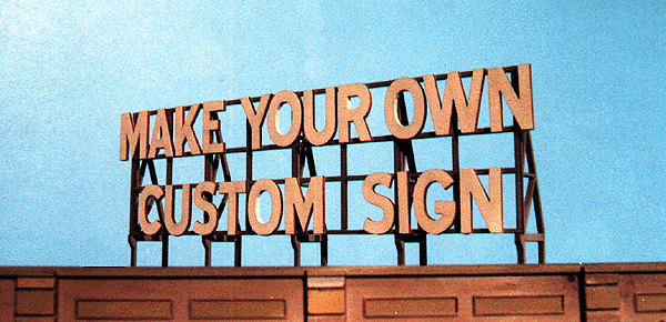 Laser-Cut Wood Billboard Kits - Large for HO, S & O -- Do-It-Yourself Custom 4-3/4 x 2"