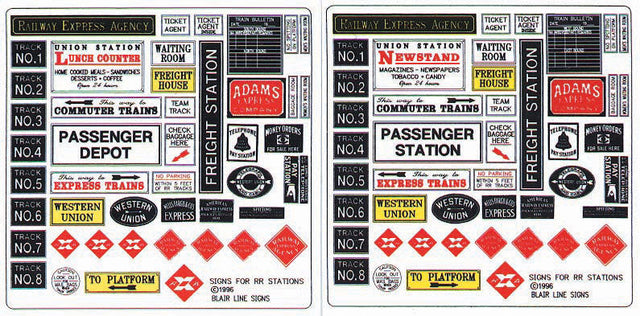 Railroad Station Depot Signs