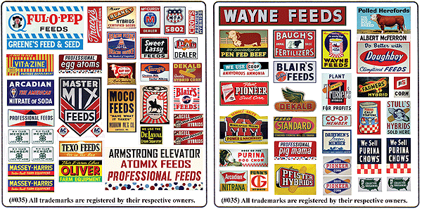 Printed Advertising Signs -- Vintage Feed & Seed Signs