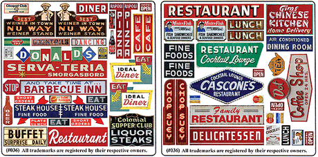 Printed Storefront & Advertising Signs -- Restaurant & Cafe Signs