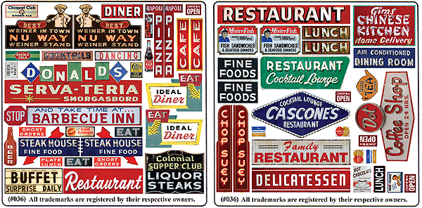 Printed Storefront & Advertising Signs -- Restaurant & Cafe Signs