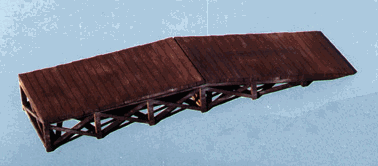 Laser-Cut Wooden Loading Ramp -- 2-1/4 x 5/8"  5.6 x 1.5cm