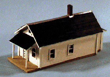 Laser-Cut Shotgun House -- 3/4 x 2-1/8  1.8 x 5.3cm