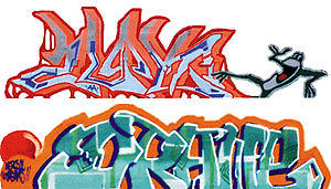 Modern "Tagger" Graffiti Decals -- Set #14 Drane/Frog