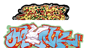 Modern "Tagger" Graffiti Decals -- Set #20 Monk/Muze