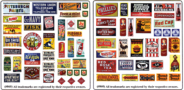 Storefront & Advertising Signs -- Porcelain Advertising Set #1