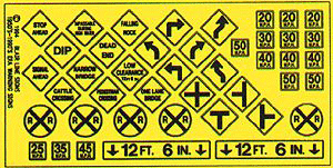 Highway Signs -- Warning #3 1948-Present (black, yellow)