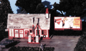 Ernie's Gas Station -- 2-3/4 x 1-3/4"  6.8 x 4.3cm