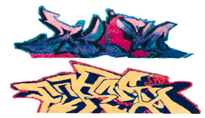Modern "Tagger" Graffiti Decals -- Set #5 Aztek X2