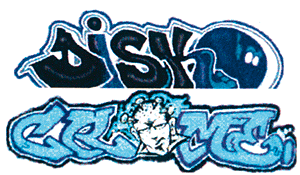 Modern "Tagger" Graffiti Decals -- Set #16 Disko/Crome